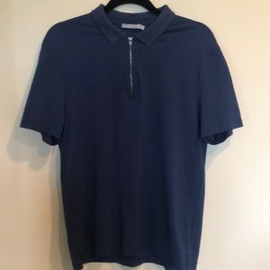 Vince Short Sleeve Polo with zipper